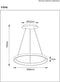 Lucide VIDAL - Hanglamp - Ø 58 cm - LED Dimbaar 1x48W 2700K - Mat Goud / Messing