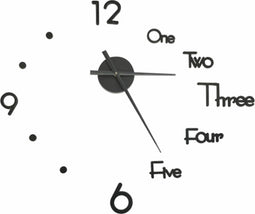 vidaXL - 3D-wandklok - modern - XXL - 100 - cm - zwart