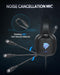 EasySMX C06 - Over-ear gaming headset - 7.1 Surround Sound - Zwart/Blauw