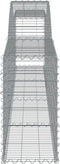 vidaXL - Schanskorven - 10 - st - gewelfd - 400x30x60/80 - cm - ijzer