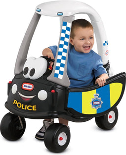 Little Tikes Cozy Coupe Politie - Loopauto - Met duwhandvat en verwijderbare bodem - Zwart/Wit