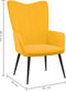 vidaXL Relaxstoel fluweel mosterdgeel