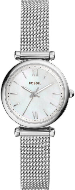 Fossil Carlie ES4432 - Dameshorloge 28 mm - Zilverkleurig - 5 ATM