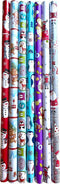 Kerstpapier voor kinderen - 7 rollen cadeaupapier - 350 x 70 cm - Multikleur