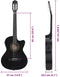 vidaXL - Gitaar - cutaway - met - equalizer - 6 - snaren - western - klassiek - zwart