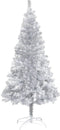 vidaXL - Kunstkerstboom - met - standaard - 240 - cm - PET - zilverkleurig