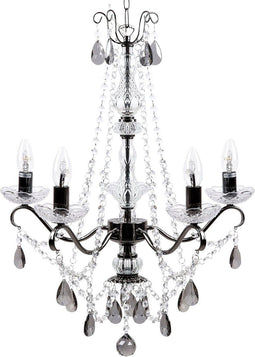 TIEDA - Kroonluchter - Zwart - Metaal