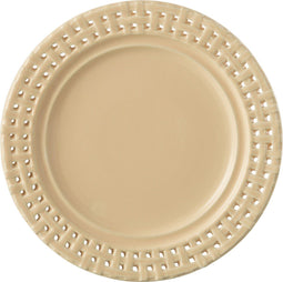 J-Line bord Rond - keramiek - perzik - 4 stuks