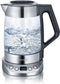 Severin WK 3479 - Waterkoker - 1.7L met warmhoudfunctie en instelbare temperatuurstanden - Roestvrij staal en glas