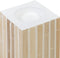 Kaarshouder Beige Bamboe Hout MDF 10,5 x 10,5 x 16 cm