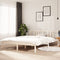 vidaXL - Bedframe - massief - hout - wit - 150x200 - cm