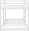 vidaXL - Stapelbed - zonder - matras - 100x200 - cm - staal - wit