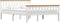 vidaXL - Bedframe - massief - grenenhout - wit - 140x200 - cm
