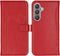 Selencia Samsung Galaxy S24 Plus - Echt Lederen Bookcase - 3 Pashouders - Rood