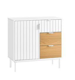 SoBuy FSB91-WN - Buffetkast - 2 compartimenten 3 lades - Wit