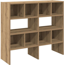 vidaXL - Schoenenrekken - 2 - st - stapelbaar - 89,5x30x40 - cm - artisanaal - eiken