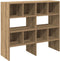 vidaXL - Schoenenrekken - 2 - st - stapelbaar - 89,5x30x40 - cm - artisanaal - eiken