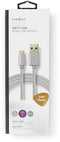 Nedis CCTB61600AL10 - USB 3.2 Kabel - 100 cm - Aluminium