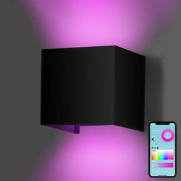Gologi Slimme Wandlamp - Binnen en Buiten - Up Down Verlichting - Dimbaar - Industrieel - Smart Lamp