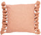 Dutch Decor RUBY - Kussenhoes katoen 45x45 cm - Dusty Pink - roze - met flosjes - met rits