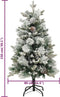 vidaXL - Kerstboom - met - LED - en - dennenappels - en - sneeuw - 150 - cm - PVC - en - PE