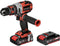 Einhell TE-CD 18 Li-i BL - Accu Klopboor-/Schroefmachine - Koolborstelloze motor - Inclusief 2x 2.0Ah accu en lader (2 stuks)