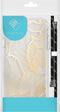 iMoshion Hoesje Geschikt voor Samsung Galaxy A40 Hoesje Met Koord - iMoshion Design Hoesje met Koord - Goud / Transparant / Golden Leaves Transparant