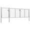 vidaXL Poort 400x75 cm staal zilverkleurig