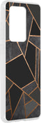 Hoesje Siliconen Geschikt voor Samsung Galaxy S20 Ultra - Design Backcover siliconen - Meerkleurig / Black Graphic