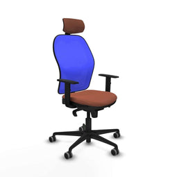 Piqueras y Crespo 1D036G2 - Bureaustoel - Hoofdsteun Verstelbaar - Blauw Bruin