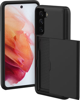 iMoshion Hoesje Geschikt voor Samsung Galaxy S21 Hoesje - Ruimte voor 2 pasjes - iMoshion Backcover met pasjeshouder - Zwart