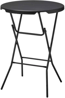 Alora Statafel zwart - Kunststof - Metaal - ø80x110 cm