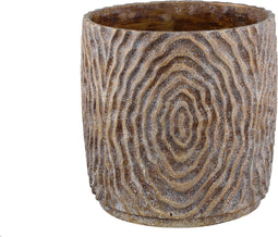 PTMD Meria Bloempot - 30 x 30 x 30 cm - Cement - Bruin