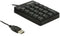 DeLOCK 12481 - USB Numeriek Toetsenbord - 19 Toetsen - Zwart