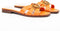 Guess Symo - Slippers - Leer met goudkleurig merkembleem - Oranje (2023)