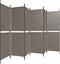 vidaXL - Kamerscherm - met - 6 - panelen - 300x200 - cm - stof - antracietkleurig