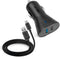 SBS TEKITCRC2U21AUL - Auto oplader - 2 USB 2.0-poorten - Zwart