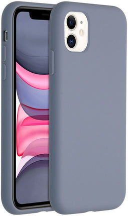 Accezz iPhone 11 - Liquid Silicone Backcover - Schokabsorberend - Paars