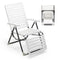 Coast Set van 2 Verstelbare Ligstoelen - Opvouwbaar - 7 Standen - Wit