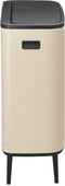 Brabantia Bo Touch Bin Hi - Prullenbak 2 x 30 liter - Afvalscheiding - Soft Beige (2 stuks)