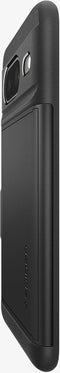 Spigen Slim Armor CS - Soft case - Versterkte valbescherming met pasjesvak - Zwart
