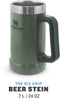 Stanley Classic Vacuum Stein 0.7L Hammertone Green | Houdt bier 7 uur koud | Bierpul van roestvrijstaal | Dubbelwandige Isolatie | Lekvrij | Vaatwasserbestendig