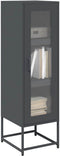 vidaXL - Hoge - kast - 36x39x123 - cm - koudgewalst - staal - antracietkleurig