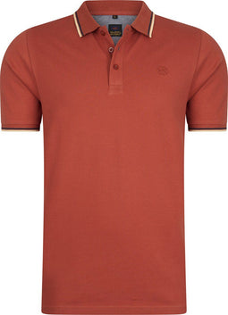 Mario Russo Polo Edward - Polo Shirt Heren - 100% Katoen - Burnt Oranje