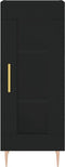 vidaXL - Dressoir - 34,5x34x90 - cm - bewerkt - hout - zwart