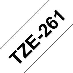 Brother TZE-261 - Printerlabel - Zwart op wit