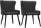 vidaXL - Eetkamerstoelen - 2 - st - stof - zwart