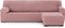 Hoes voor chaise longue met korte armleuning rechts Eysa THOR Roze 110 x 110 x 310 cm