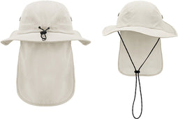 Milanoro - Hoed met nekbescherming - Luchtdoorlatend en sneldrogend - Wit