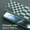 Selencia Hoesje Geschikt voor Samsung Galaxy S21 Hoesje Met Koord - Selencia Siliconen design hoesje met afneembaar koord - Groen / Irregular Check Green